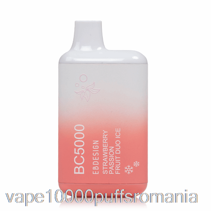 Vape Romania Bc5000 De Unică Folosință Căpșuni Fructul Pasiunii Duo Gheață